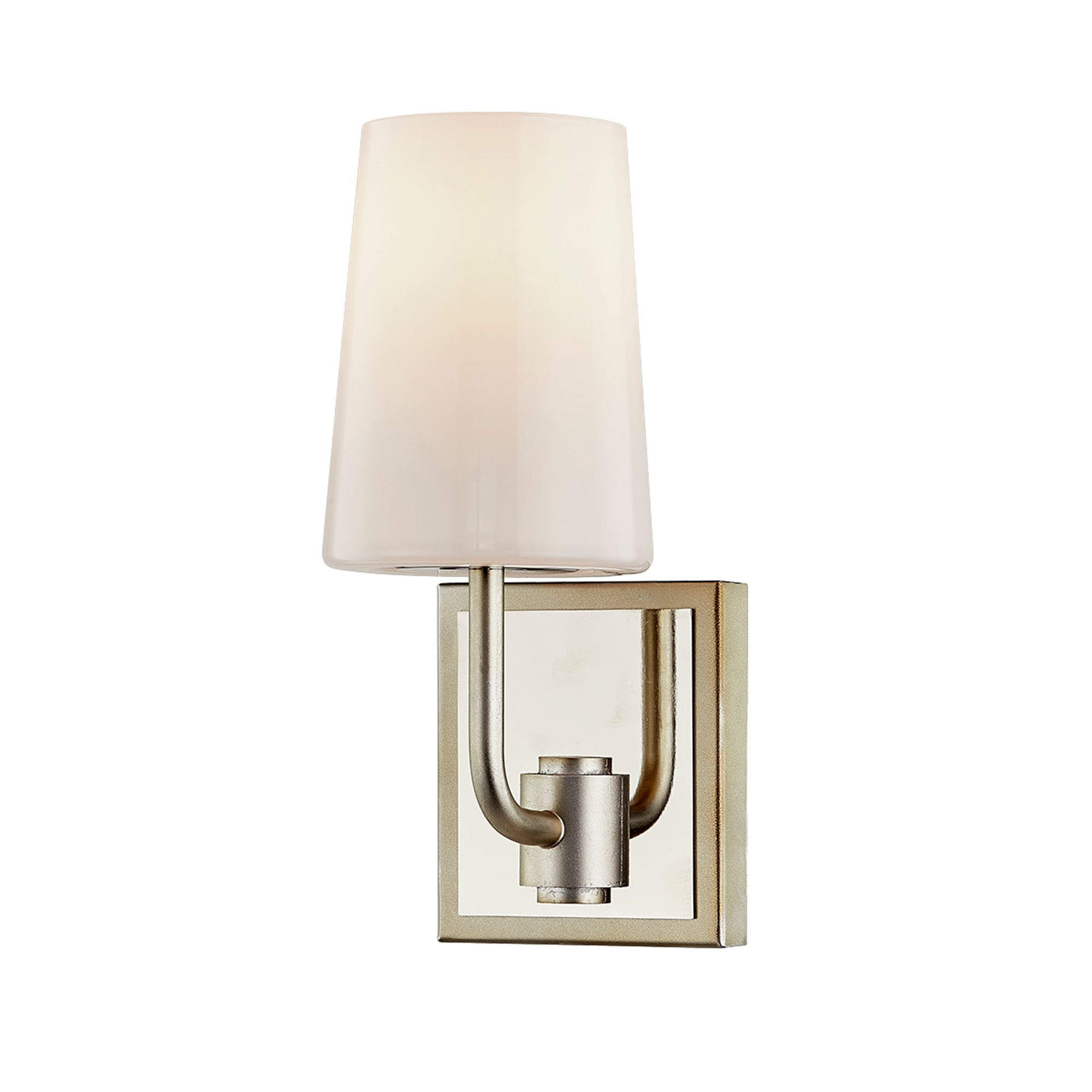 Simone 11 1/4"H Silver Leaf and Polished Nickel Wall Sconce