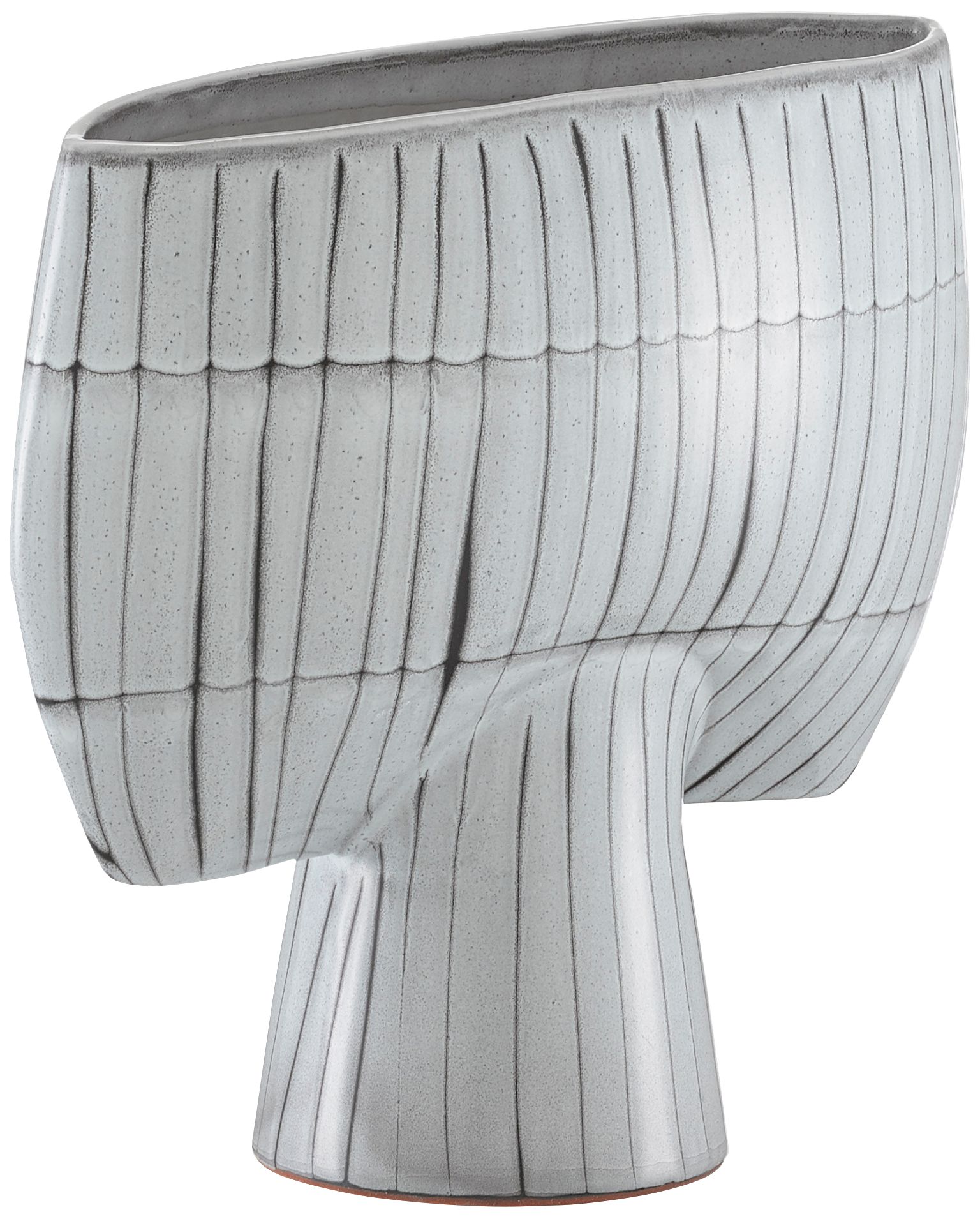 Manhattan White and Black 13"W Terracotta Decorative Vase