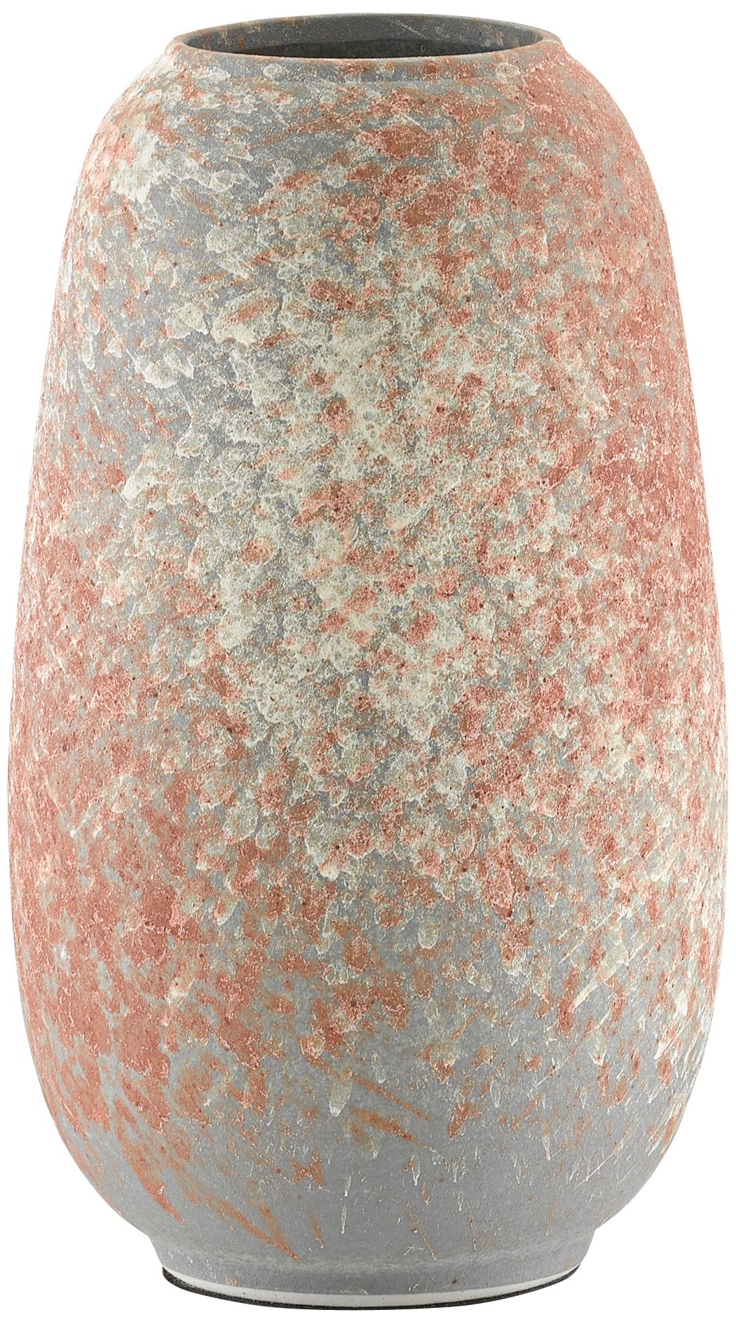 Sunset Gray Sand and Coral 11"H Porcelain Decorative Vase