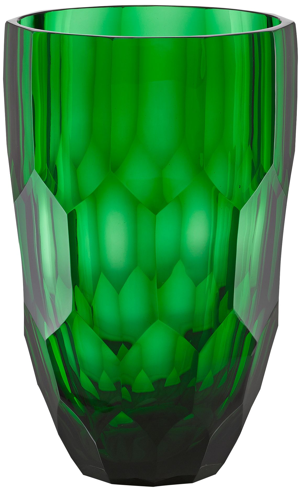 Columbia Emerald green 12 1/2" High Glass Decorative Vase