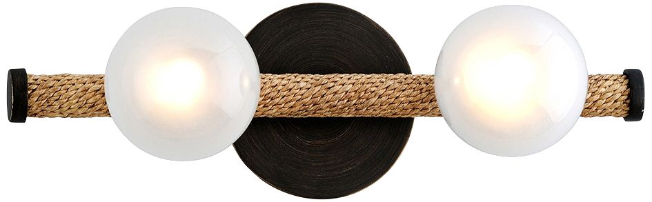 Nomad 7 1/4" High Natural and Bronze 2-Light LED Wall Sconce