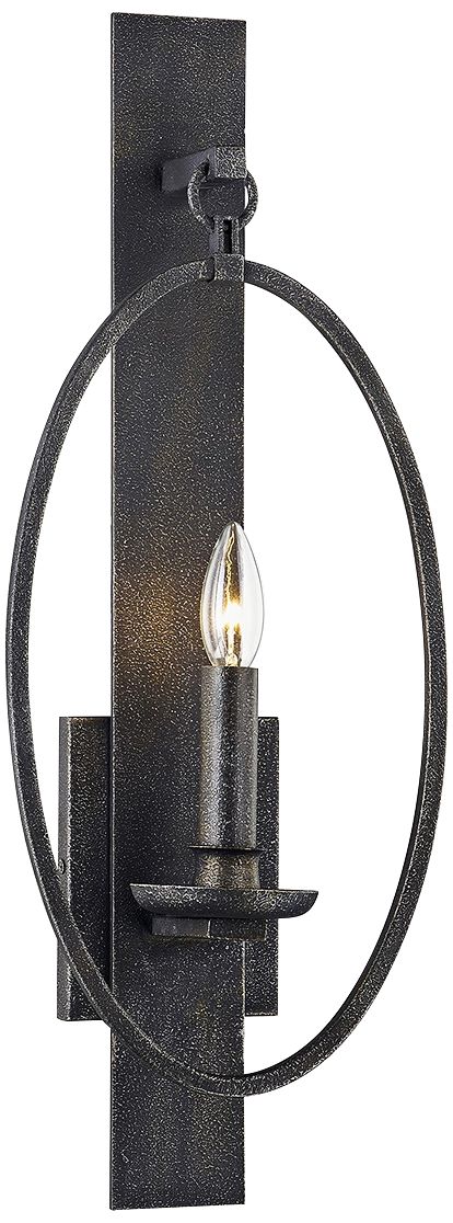 Baily 23" High Aged Silver Metal LED Wall Sconce