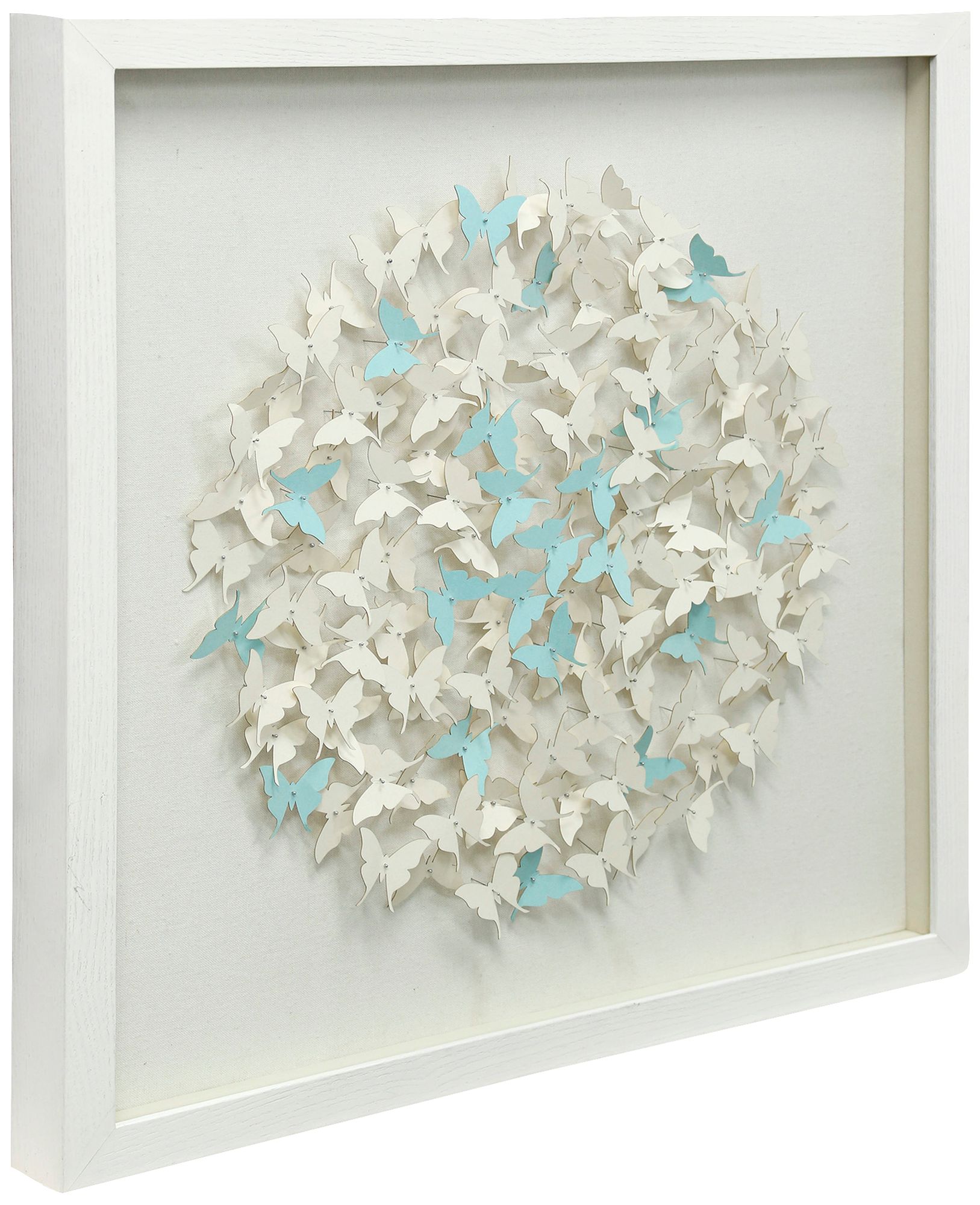 MultiColor Inner Paper 23 1/2" Square Shadow Box Wall Art 88X32