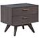 Loft 23 1/2" Wide Washed Gray 2-Drawer Wooden Nightstand