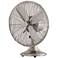 13" Retro Breeze Brushed Nickel Oscillating Desk Fan