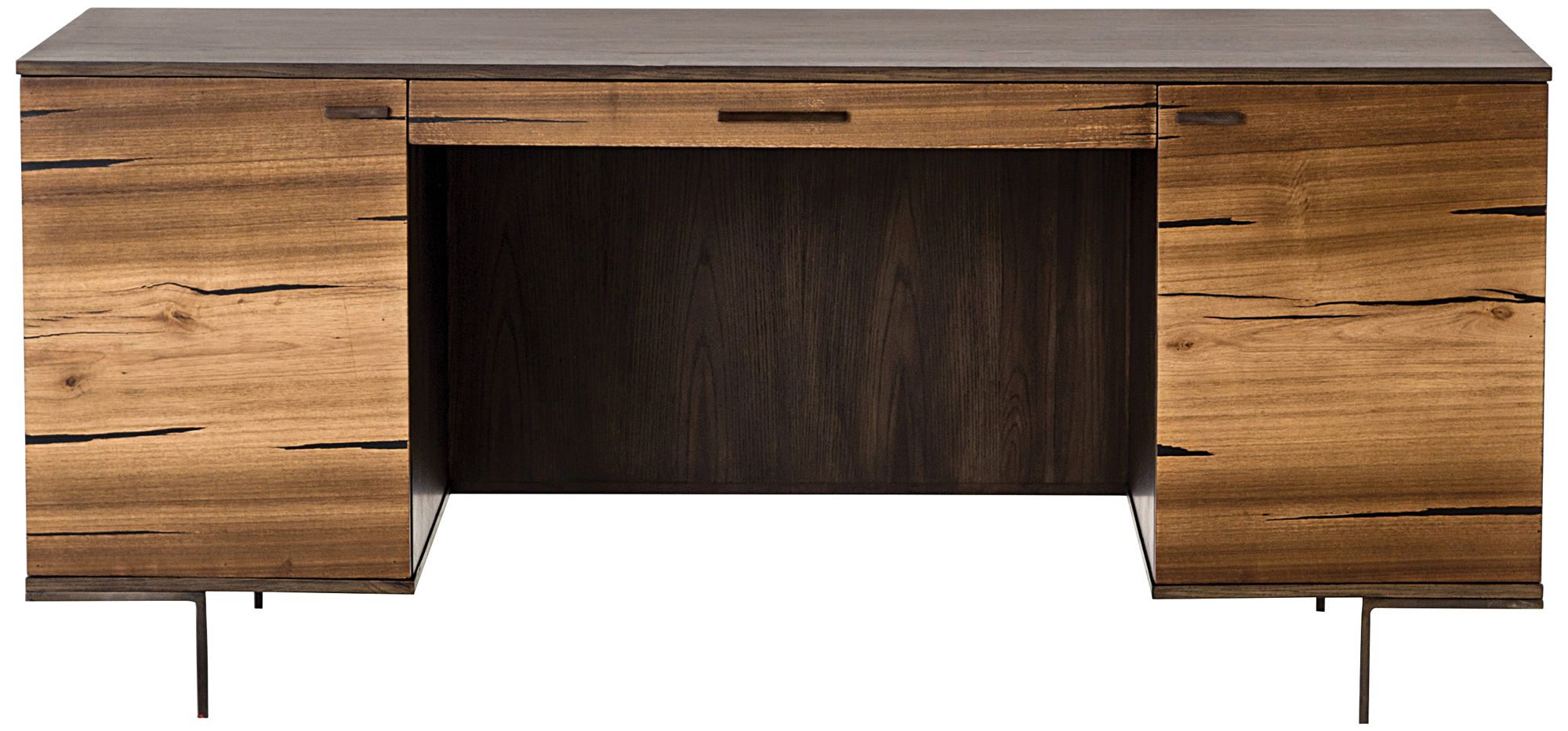 Cuzco 70" Wide Natural Yukas 2-Door Wood Desk