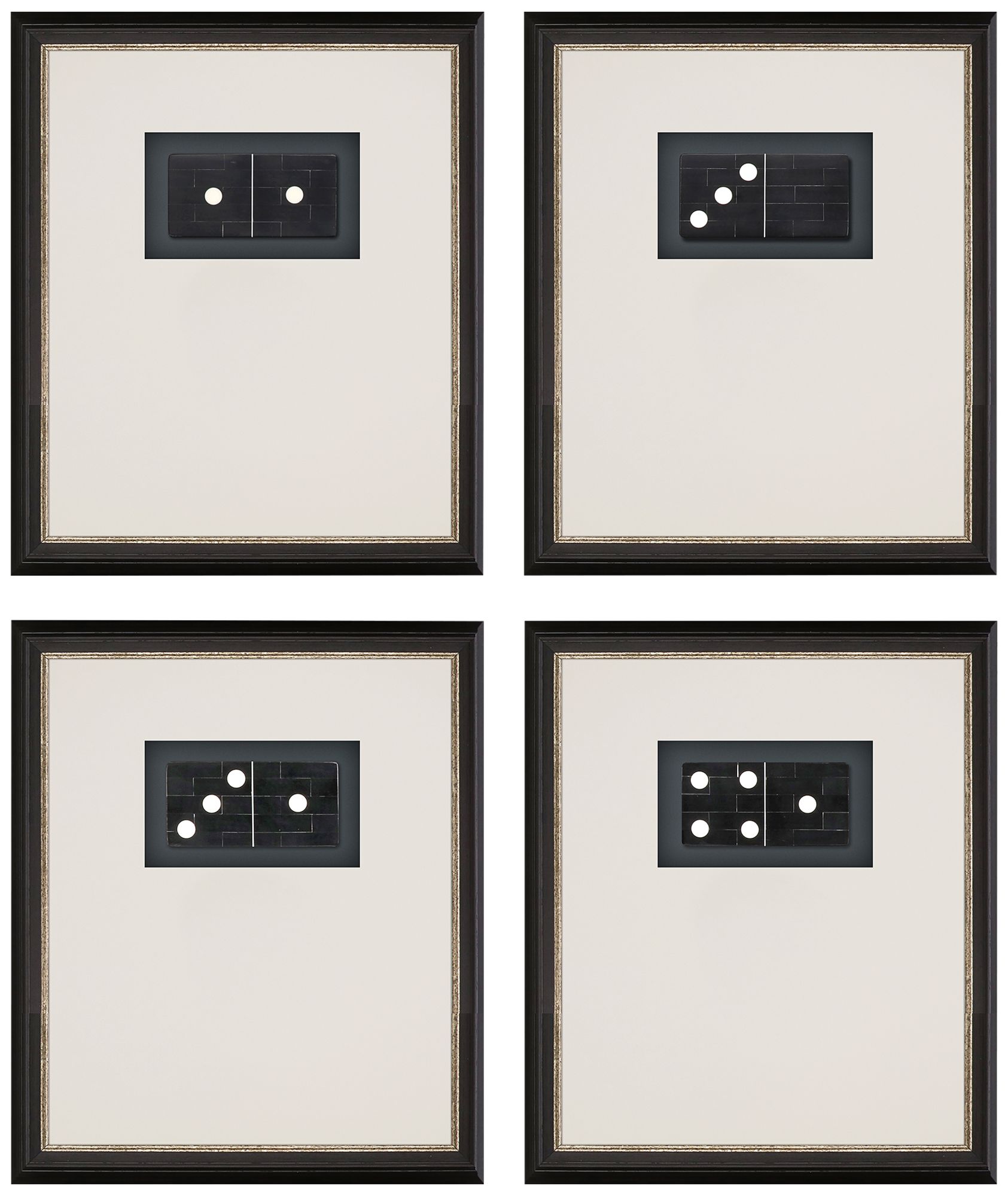 Paragon Dominoes 20" High 4-piece Shadow Box Framed Wall Art Set