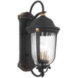 Peale Street 28&quot; H Sand Coal and Vermeil Gold Outdoor Wall Light