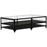Shadow Box 54 1/4&quot; Wide Matte Black 2-Shelf Coffee Table