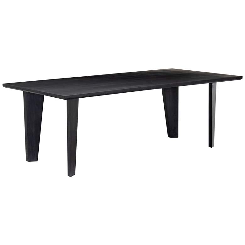Axel 87&quot; Wide Black Wash Poplar Wood Dining Table