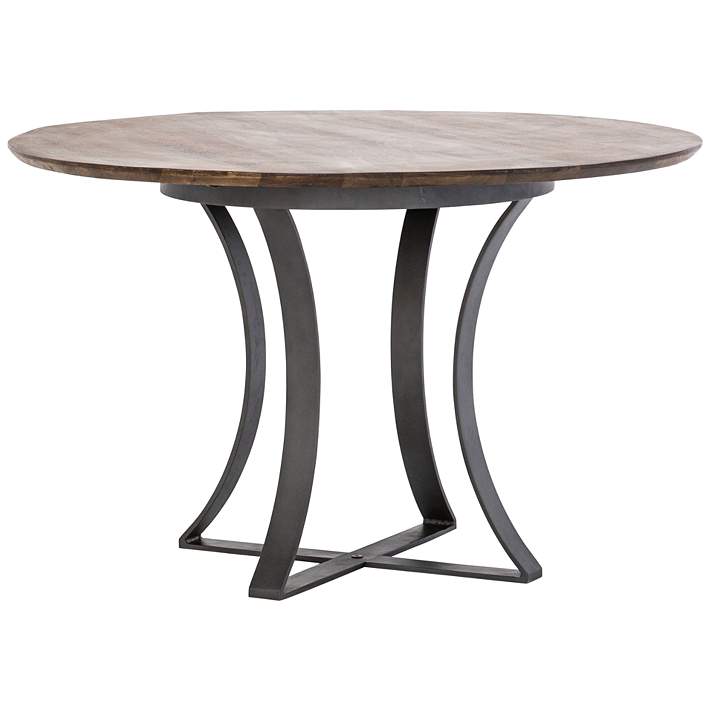 Gage 48 Wide Tanner Brown Acacia And, Modern Round Dining Table 48