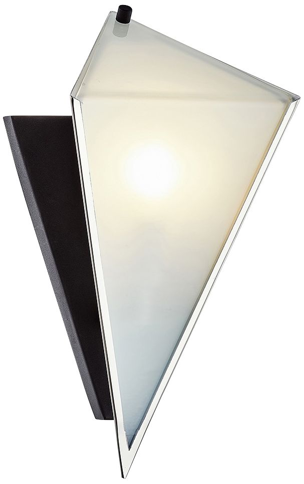 Kite 13" High Carbide Black and Polished Nickel Wall Sconce