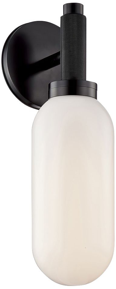 Annex 17 1/4" High Anodized Black and White Wall Sconce