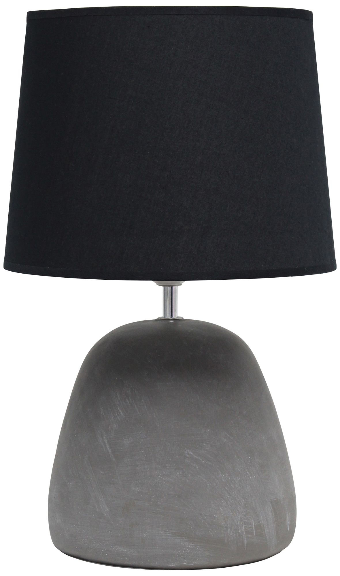 Simple Designs 16 1/2" High Black Shade Gray Accent Table Lamp 89D93