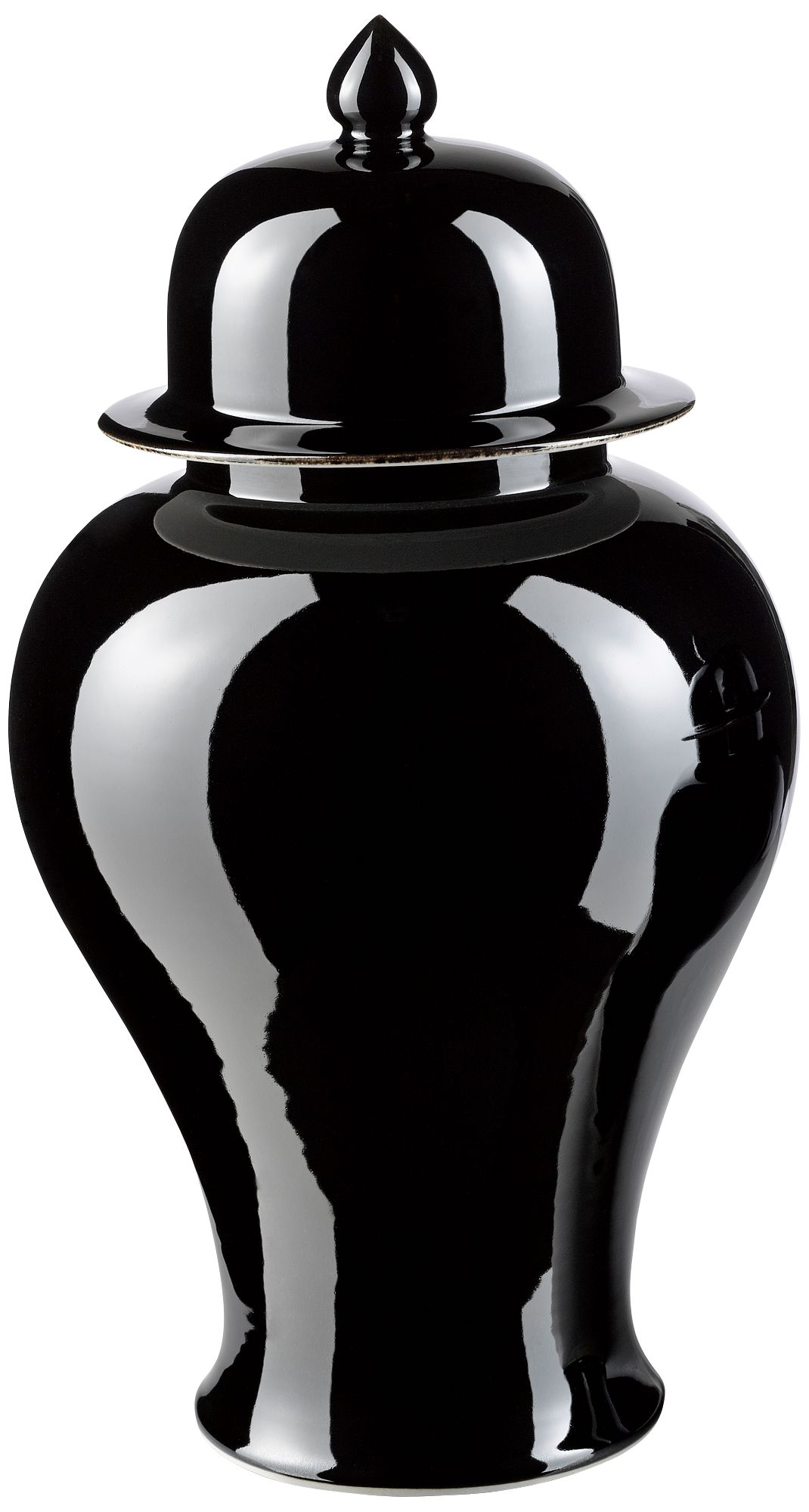 black ginger jar lamp