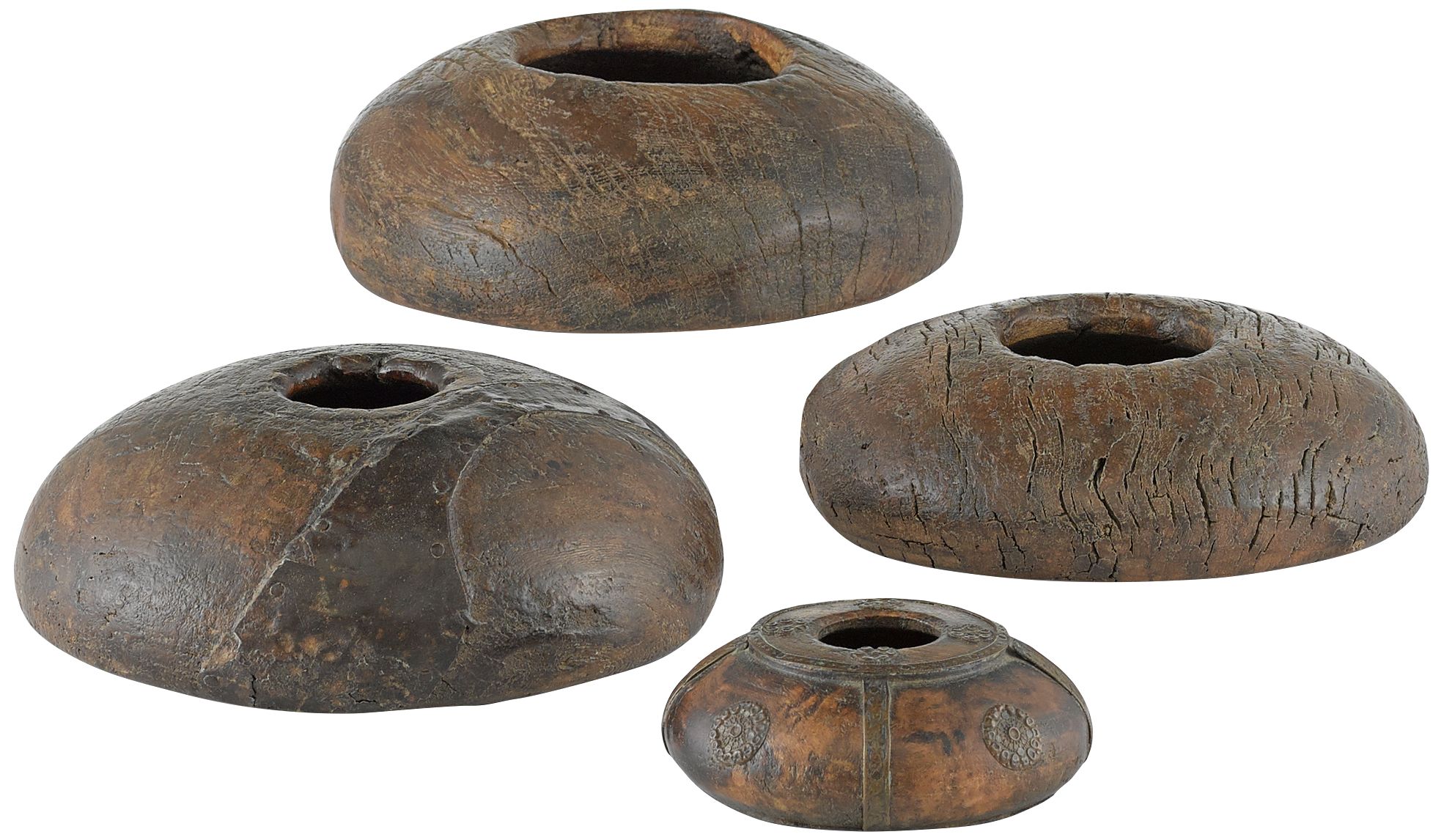 Currey and Company Jaswan Dark Natural Vessels Set of 4