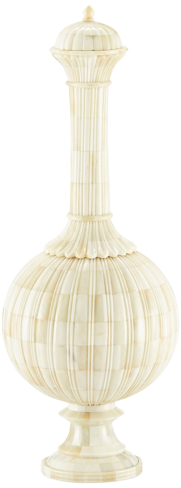 Currey and Company Mughal 18 3/4" High Natural Bone Bottle