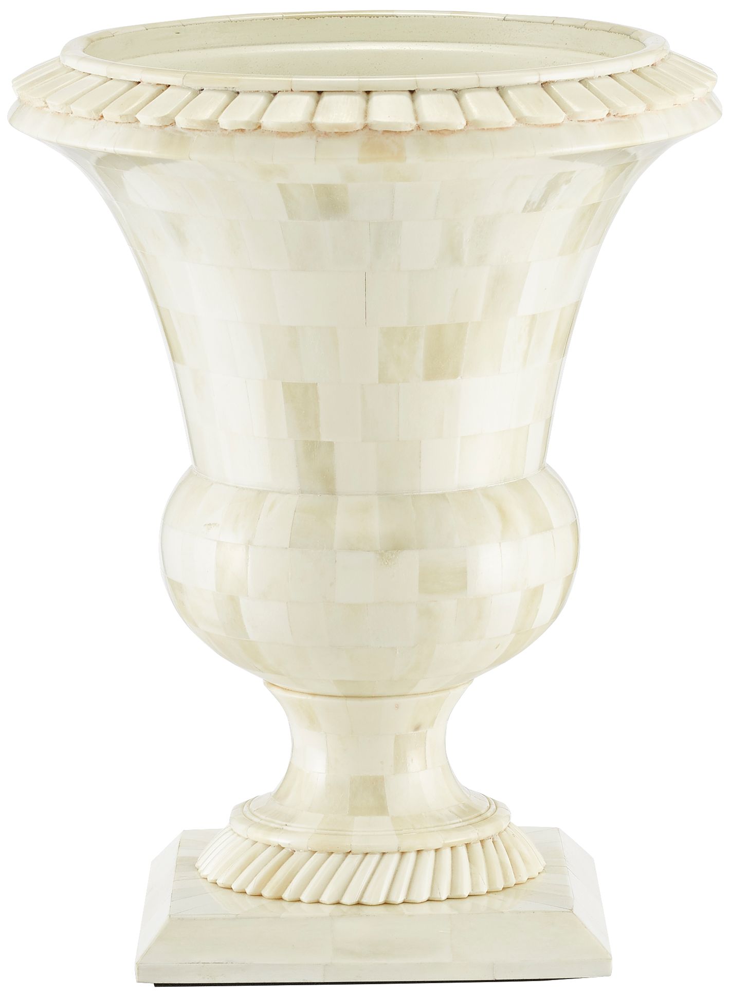 Currey and Company Mughal 13" High Natural Bone Urn