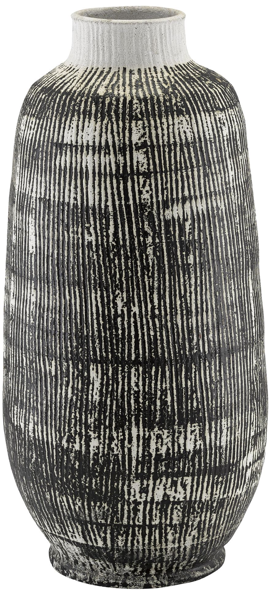 Currey and Company Cape Town Textured Black White Urn