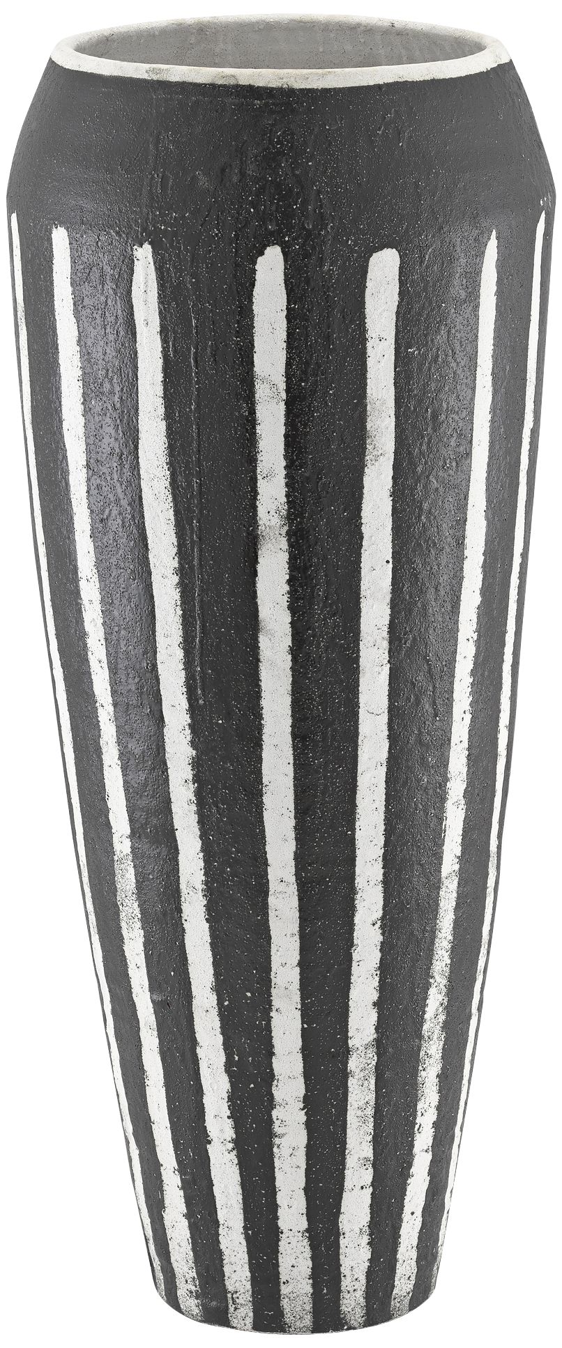 Currey and Company Chibuto Textured Black White Urn