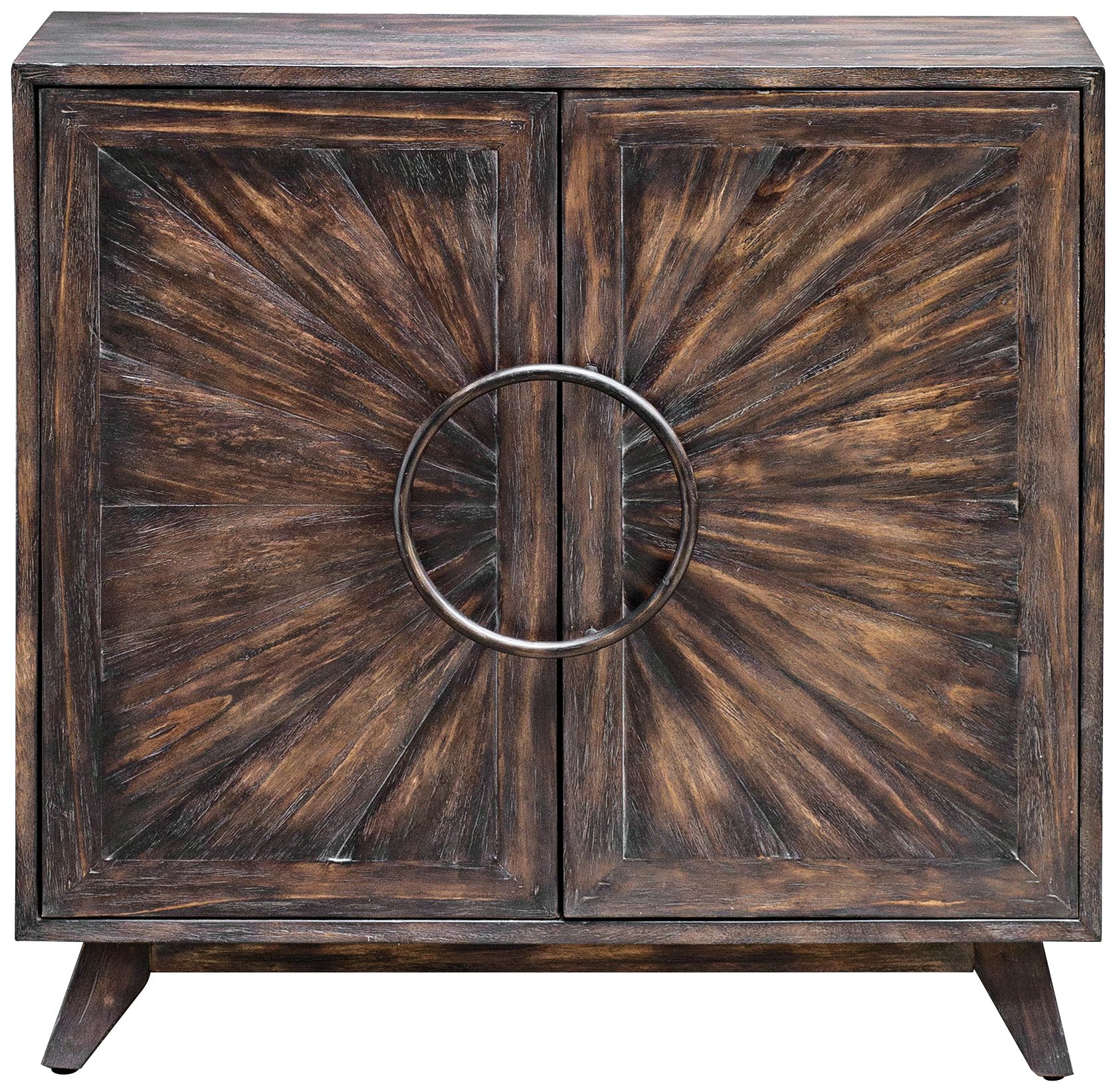 Uttermost Kohana 36" Wide Worn Black 2Door Accent 89F72
