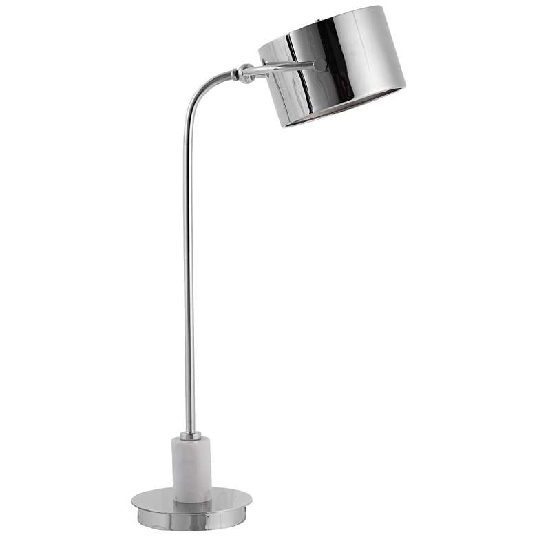 Image 2 Uttermost Mendel Polished Nickel Metal Desk Lamp
