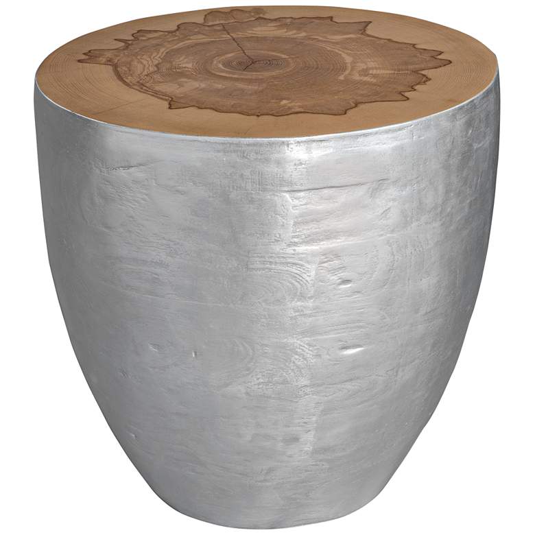 Uttermost Gannett 20 3/4&quot; Wide Silver and Brown End Table