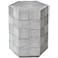 Uttermost Silo 18" Wide Gray and White Hexagon Accent Table