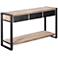 Calvin 55" Wide Gray and Natural 3-Drawer Console Table