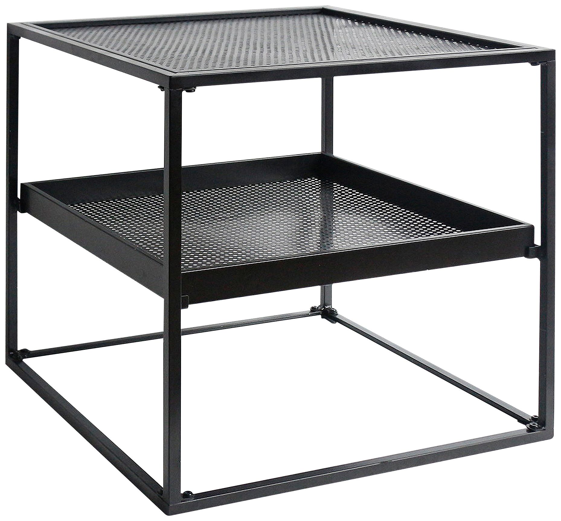 Morganstern 20 Wide Black 3 Shelf Square Side Table 89g83 Lamps Plus