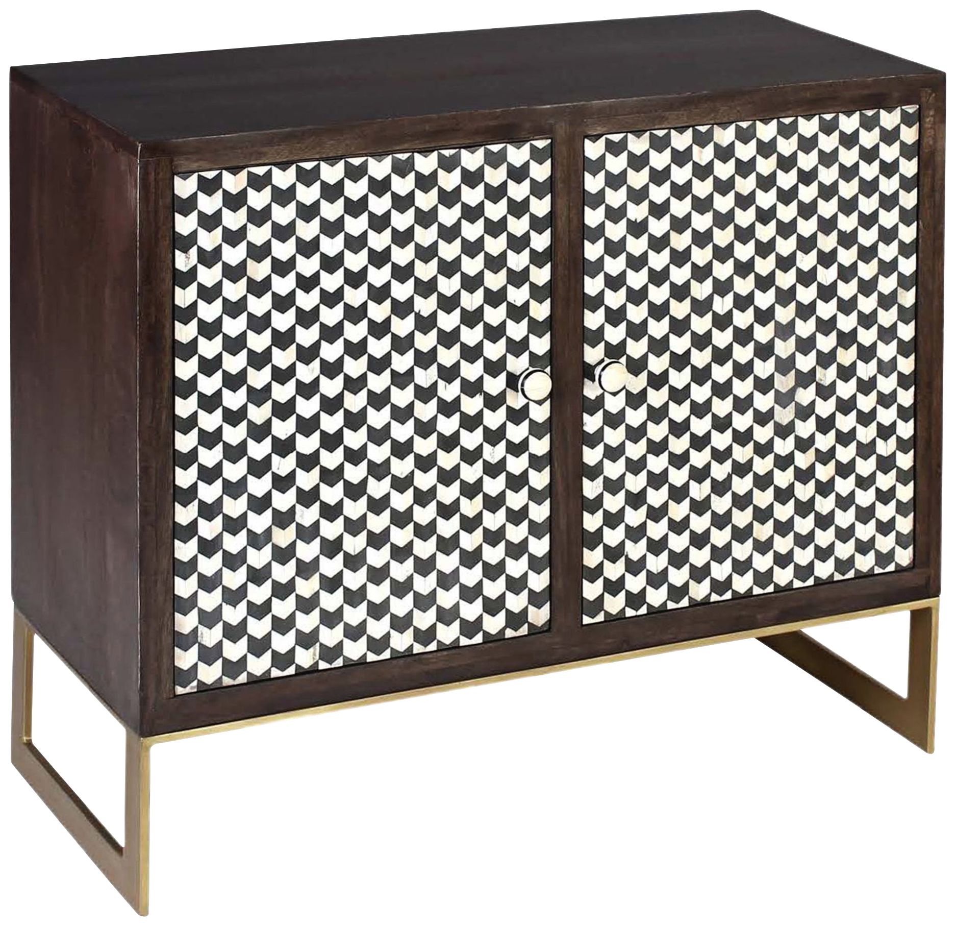 Cameron 38" Wide Espresso Brown 2-Door Accent Cabinet