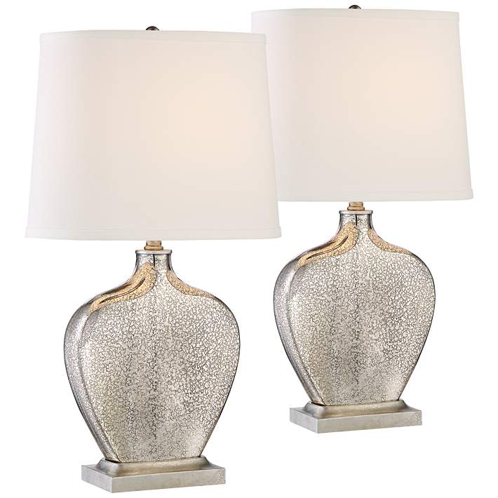 Axel Mercury Glass Table Lamp Set Of 2, Mercury Glass Table Lamps Set Of 2