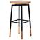 Carmen 26" Charcoal and Natural Swivel Outdoor Counter Stool