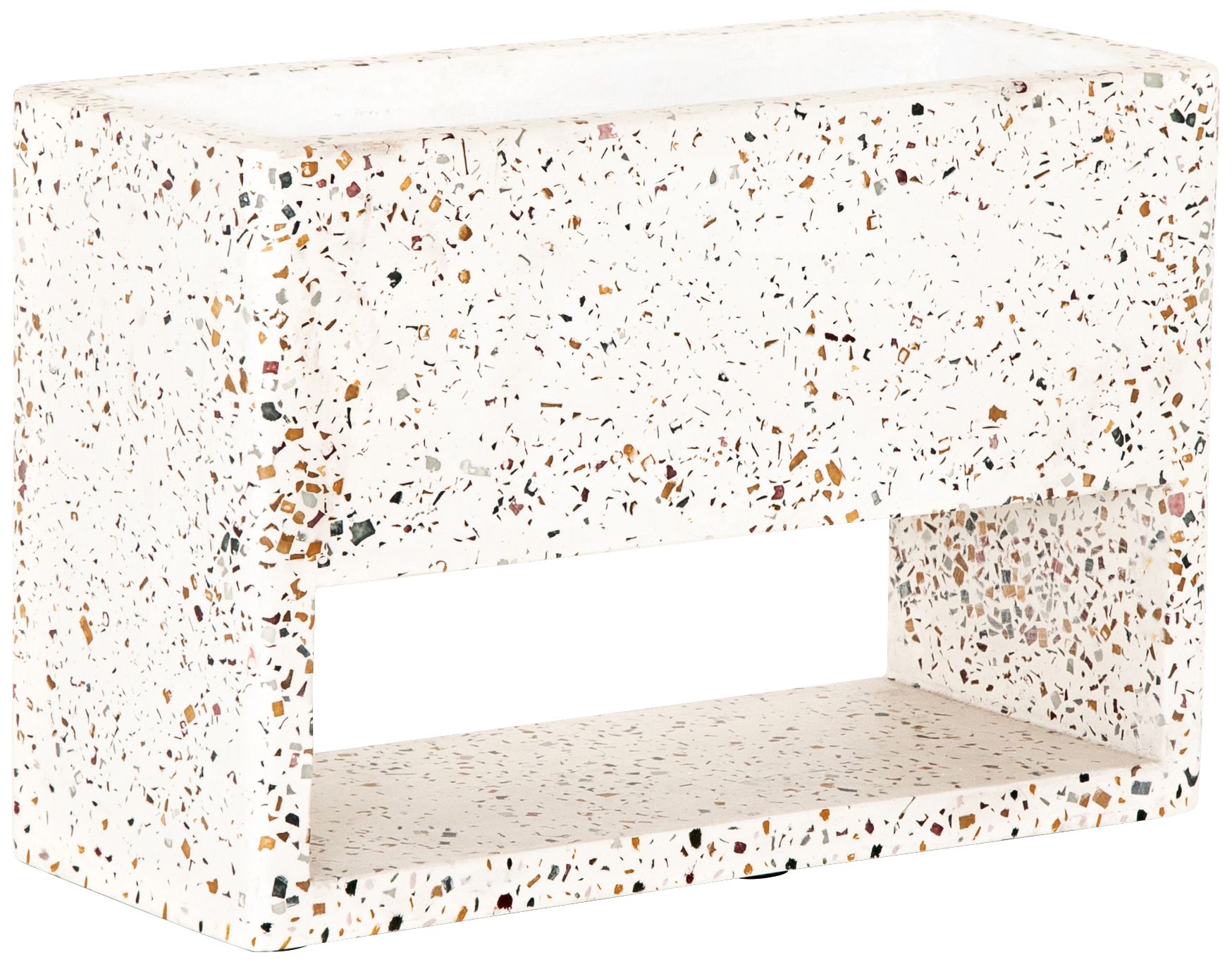Fauna 15 3/4" High White Terrazzo Outdoor Planter