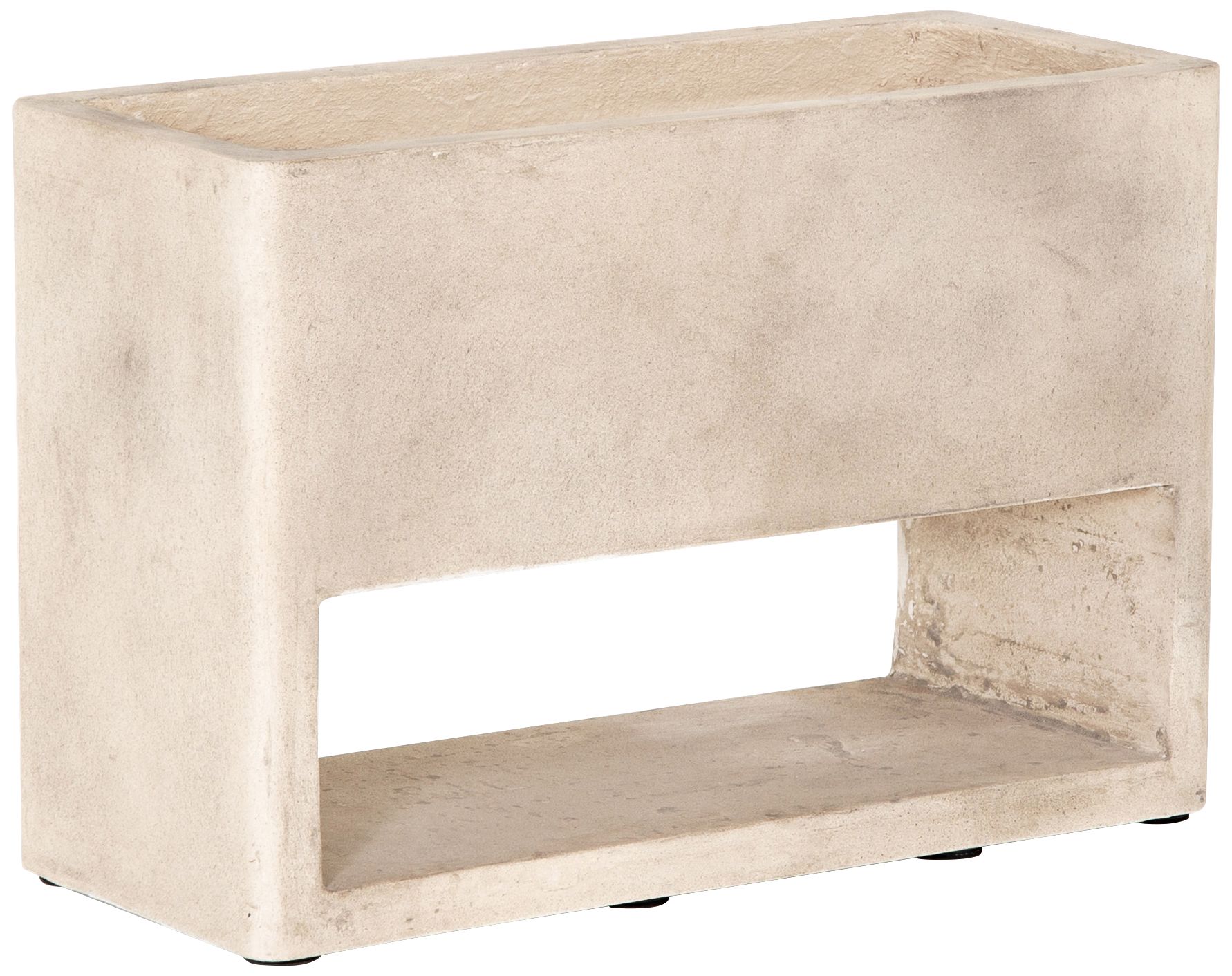 Fauna 15 3/4" High Antique White Terrazzo Outdoor Planter