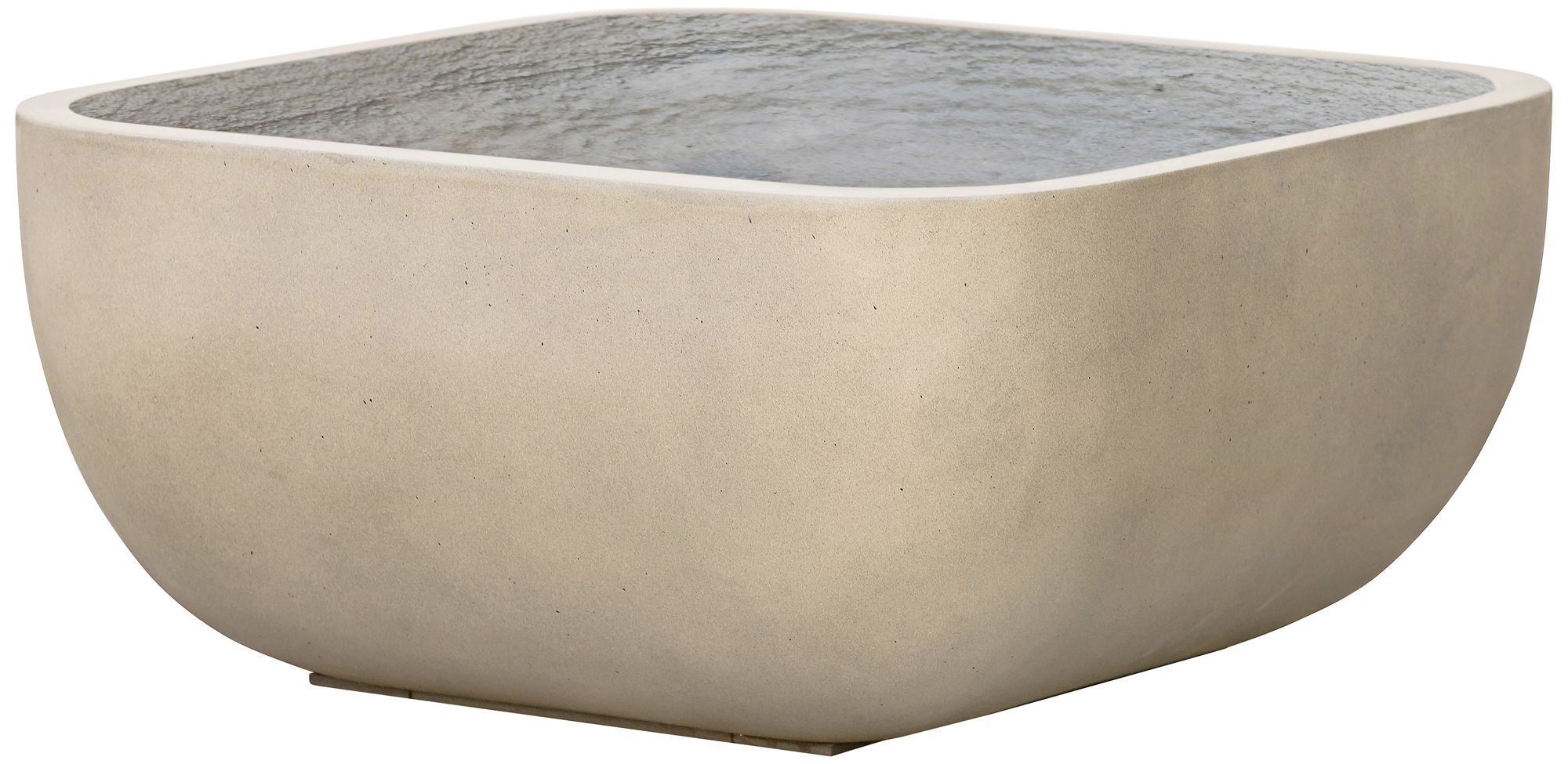 Ivan 19 3/4" Wide Gray Low Square Outdoor Planter