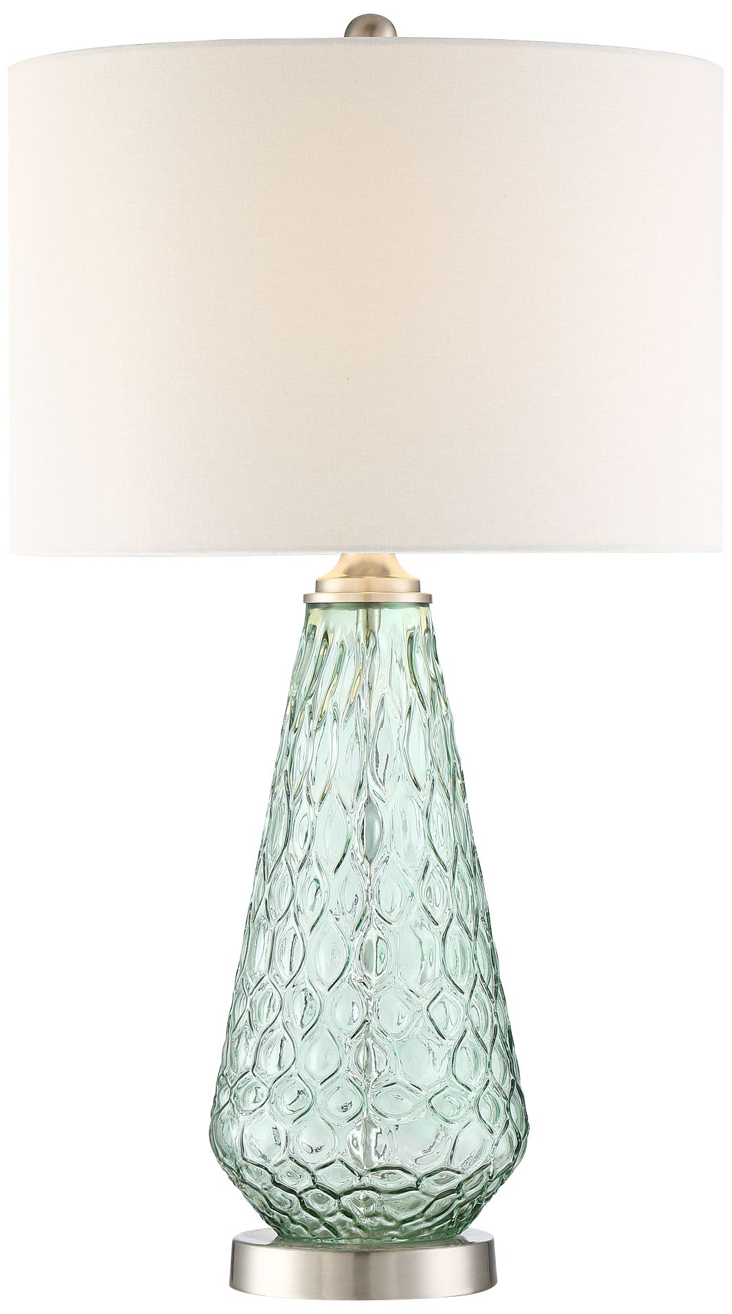 Julia Seafoam Green Glass Table Lamp with Table Top Dimmer 89K67