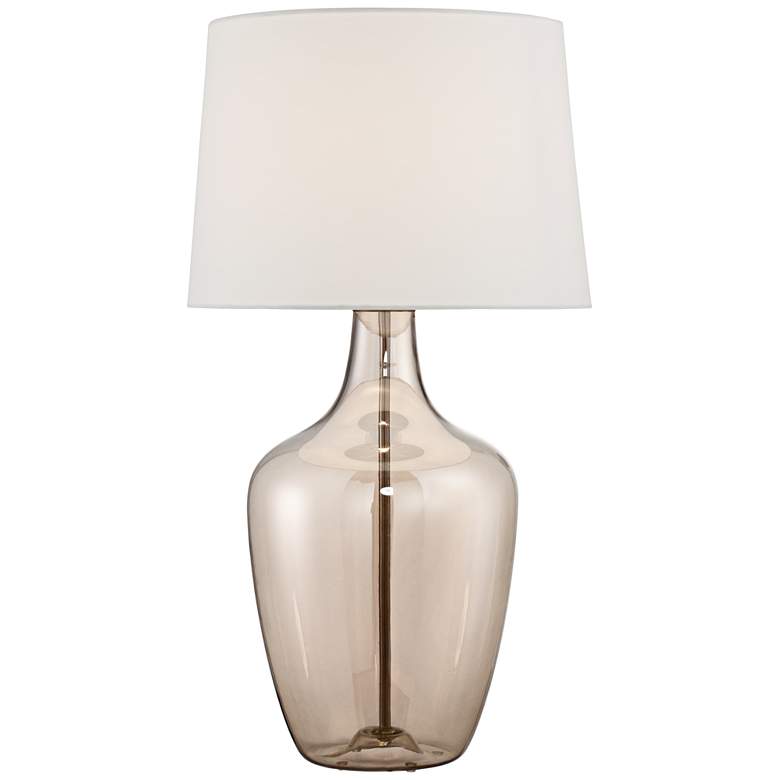 Ania Champagne Glass Jar Table Lamp with Table Top Dimmer