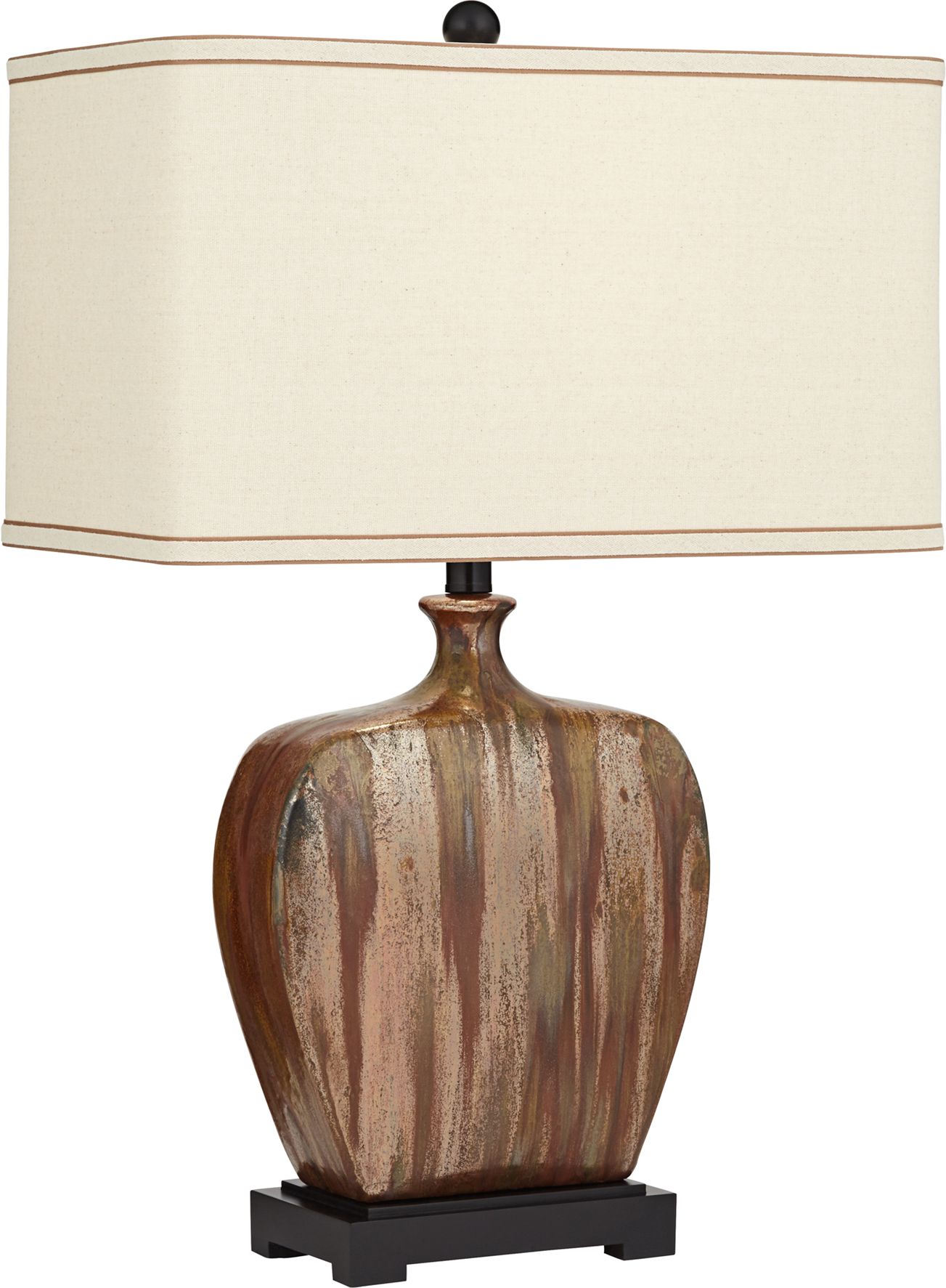 Julius Copper Drip Finish Ceramic Lamp with Table Top Dimmer 89M25