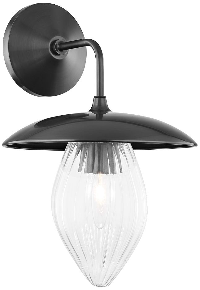 Mitzi Lana 13 1/2" High Old Bronze Clear Glass Wall Sconce