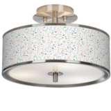 Colored Terrazzo Giclee Glow 14&quot; Wide Ceiling Light