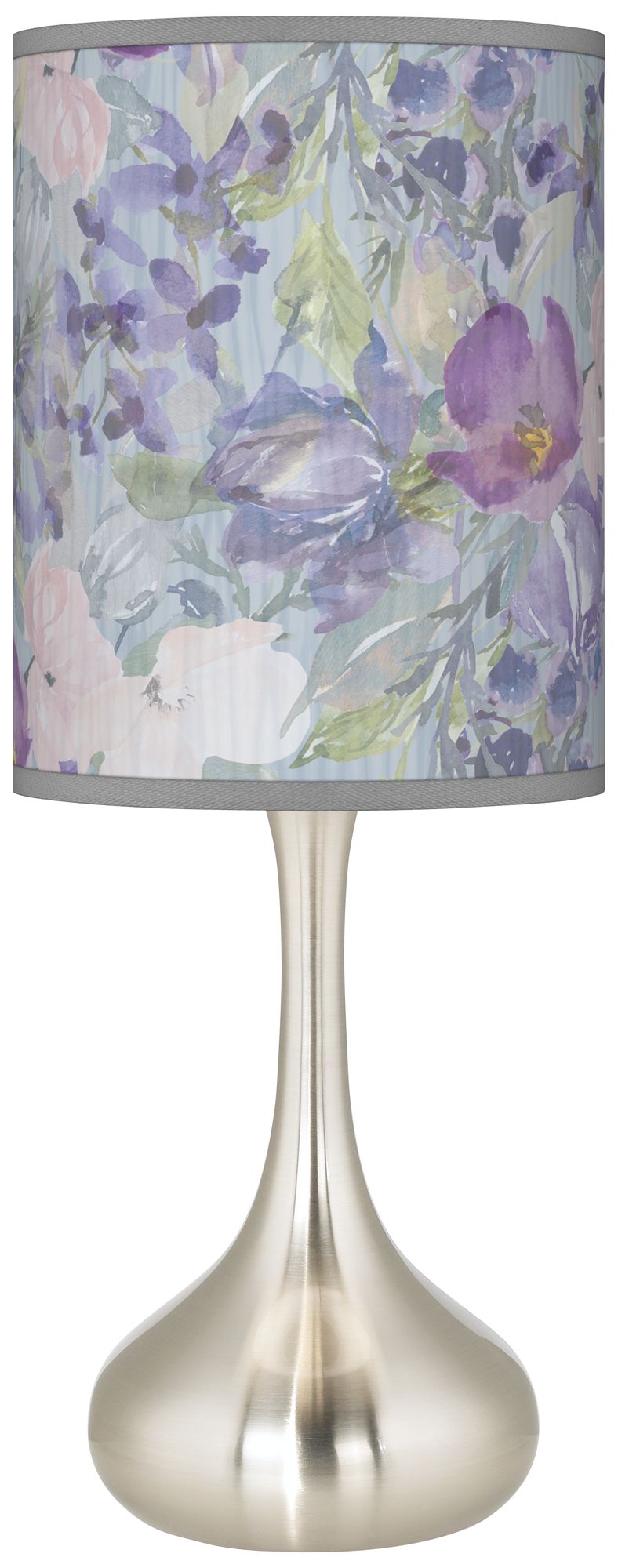 Spring Flowers Giclee Droplet Table Lamp