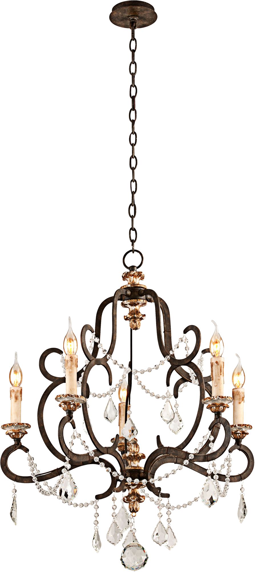 Bordeaux 27 1/2" Wide Parisian Bronze Chandelier 8C098 Lamps Plus
