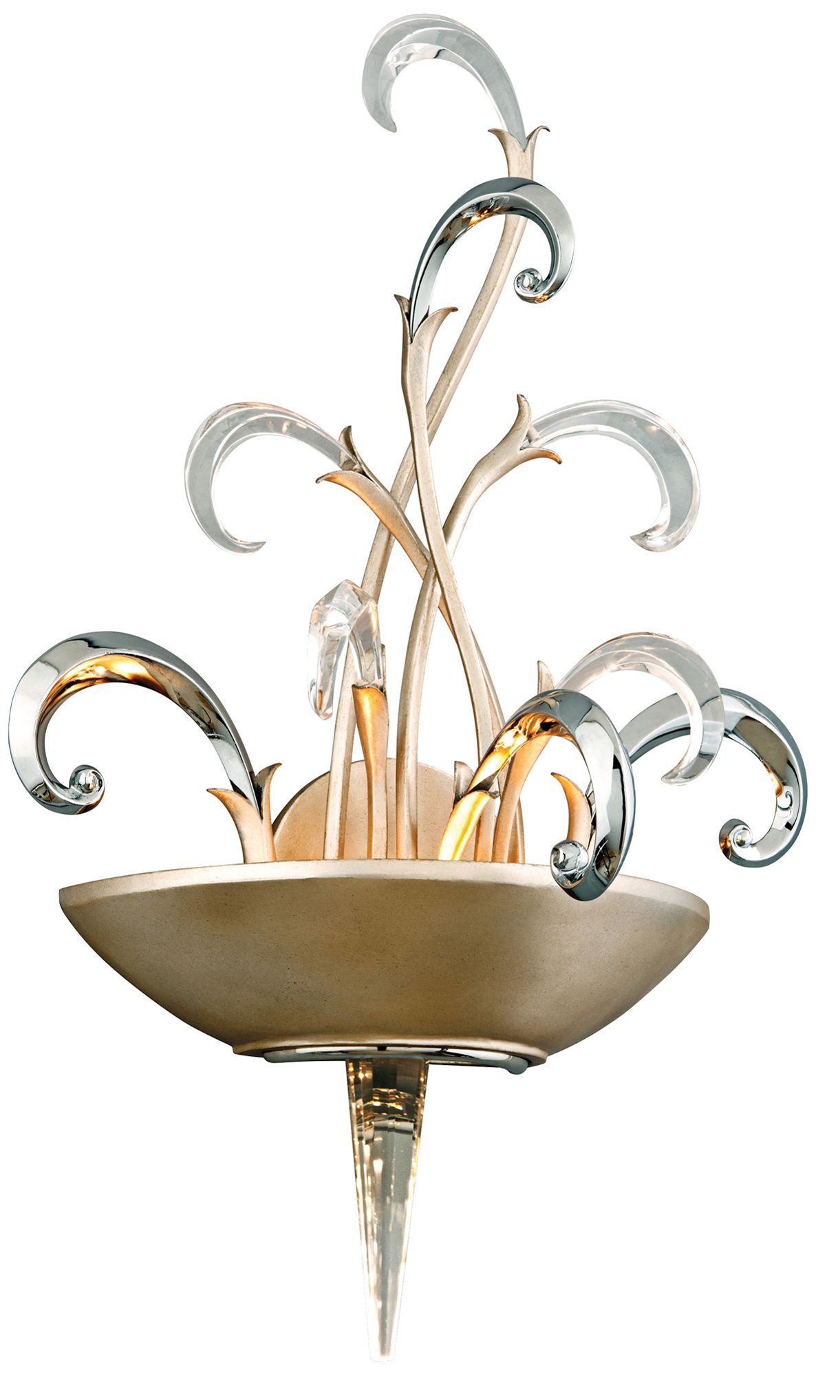 Corbett Crescendo 21 3/4"H Silver Leaf Wall Sconce
