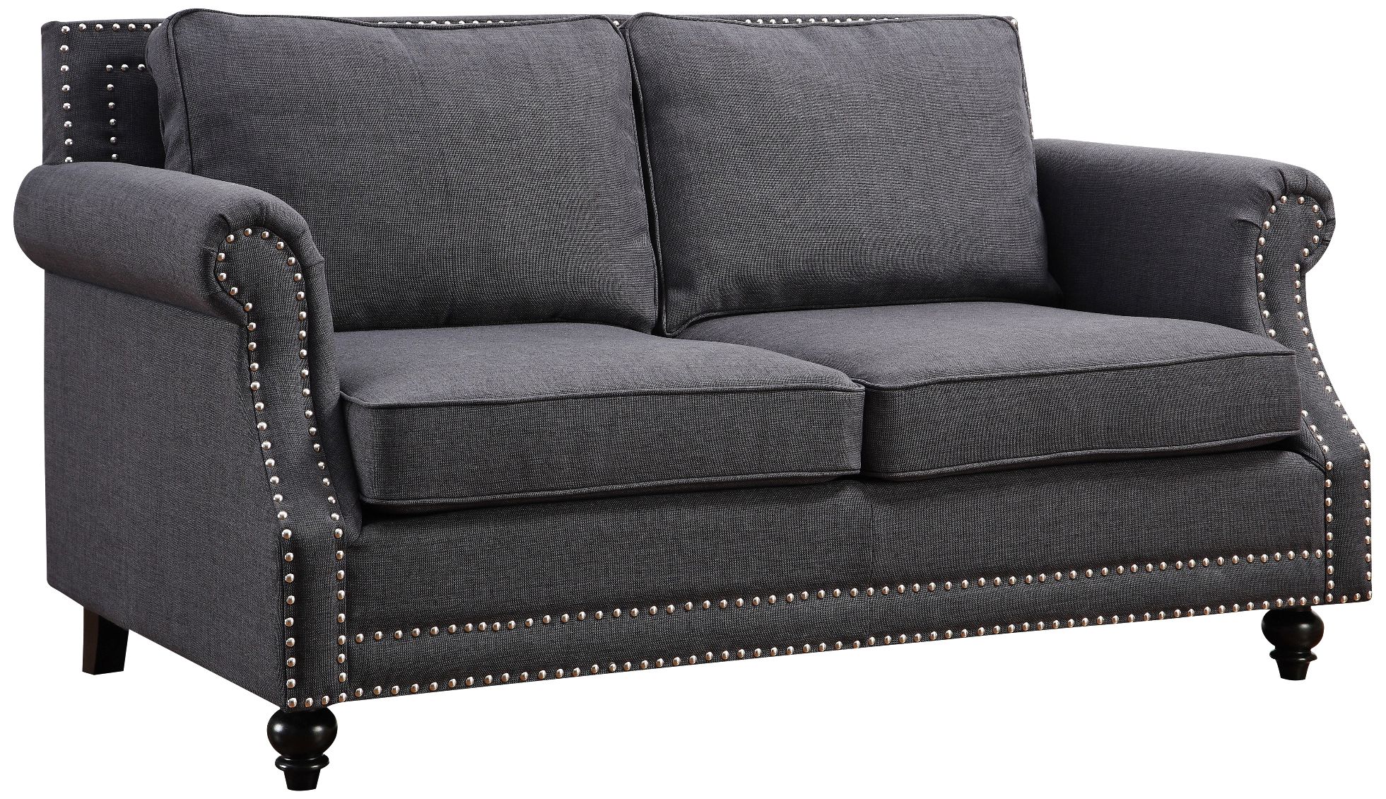 Camden Gray Linen Loveseat 8C379 Lamps Plus