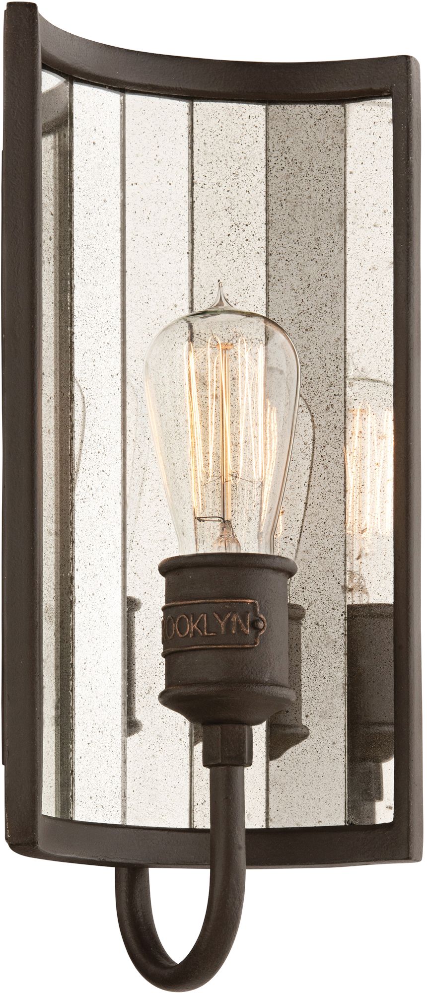 Brooklyn 14 1/4" High Bronze Finish Wall Sconce