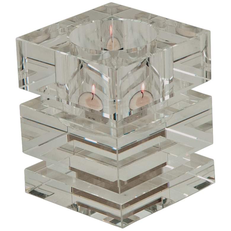 Brilliant 5&quot; High Crystal Votive Tealight Candle Holder