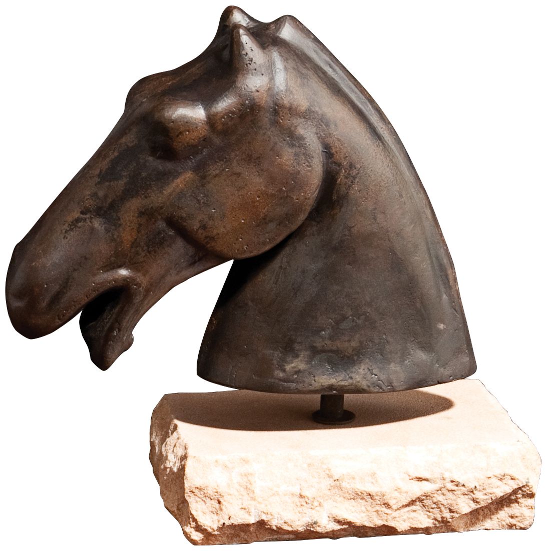 Cast Iron Horse Head 11 1/2" Wide Decorative Sculpture