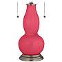 Eros Pink Gourd-Shaped Table Lamp with Alabaster Shade