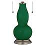 Greens Gourd-Shaped Table Lamp with Alabaster Shade